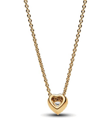 Pandora Sparkling Heart Gold-Plated Collier Necklace