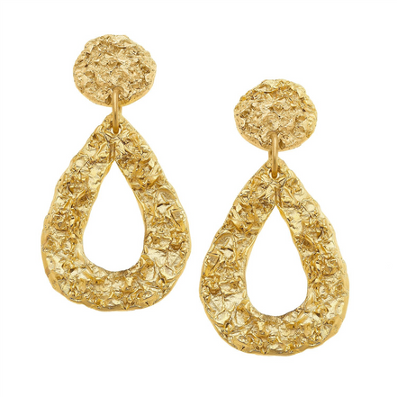 Susan Shaw Triple Gold Plated Belle Teardrop Earrings