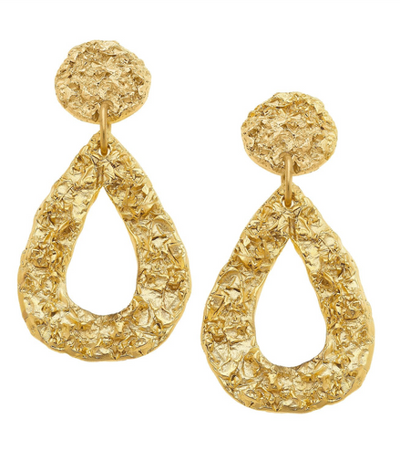 Susan Shaw Triple Gold Plated Belle Teardrop Earrings