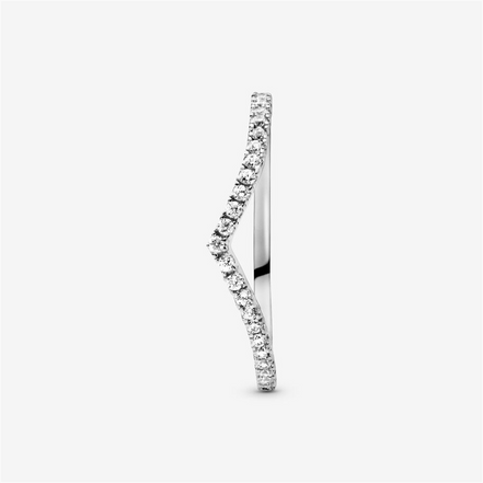 Pandora Timeless Shimmering Wishbone Ring Size 3.75