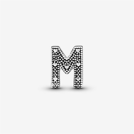 Pandora Moments Letter M Silver Charm