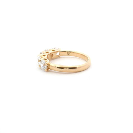 14K Yellow Gold 2 CTW Lab Grown Diamond 5 Stone Ring
