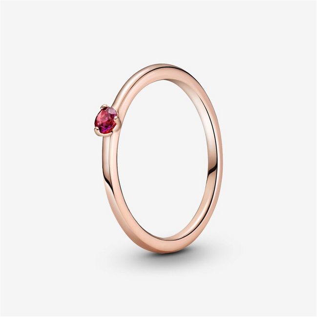 Pandora Timeless Red Solitaire Ring Size 7