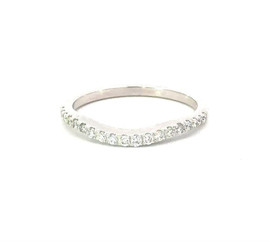14Kw .25Ct Curved Diamond Band