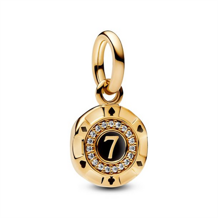 Pandora Lucky Chip Dangle Charm 14K Gold Plating