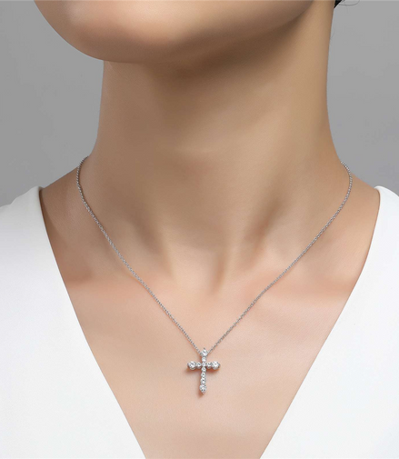 Lafonn 0.67 CTW Simulated Diamond Cross Pendant Necklace