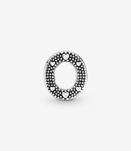 Pandora Moments Letter O Silver Charm