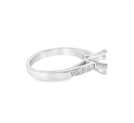 14K White Gold 0.30 CTW Diamond Semi-Mount Engagement Ring