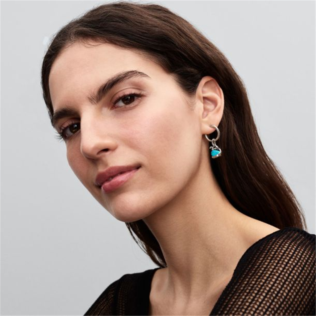 Pandora Moments Turquoise-colored Whale Dangle Charm