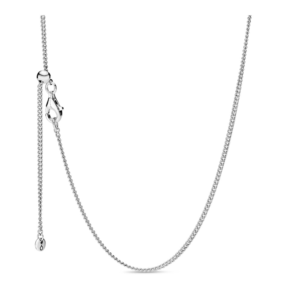 Pandora Moments Silver Curb Chain Necklace 60 cm