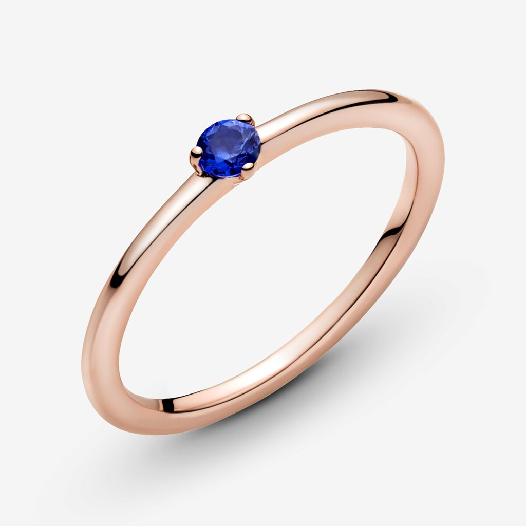 Pandora Timelesss Stellar Blue Solitaire Ring Size 6