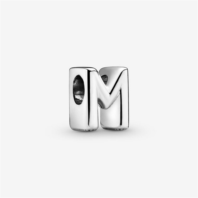 Pandora Moments Letter M Silver Charm