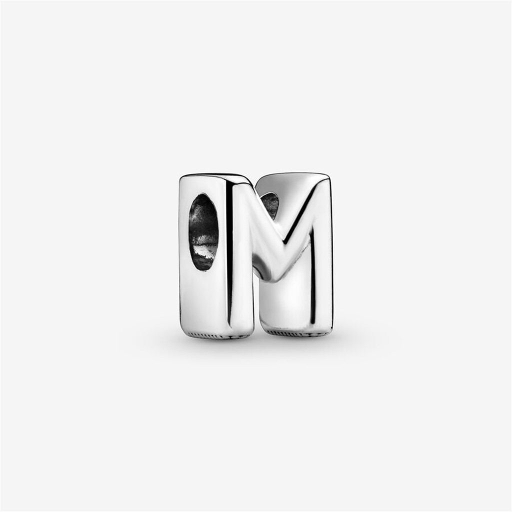Pandora Moments Letter M Silver Charm