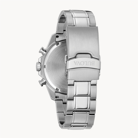 Bulova Men's Marine Star Blue Dial Chronograph Stainless Steel Watch