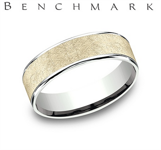Benchmark "The Colonel" Mens Comfort Fit Wedding Band