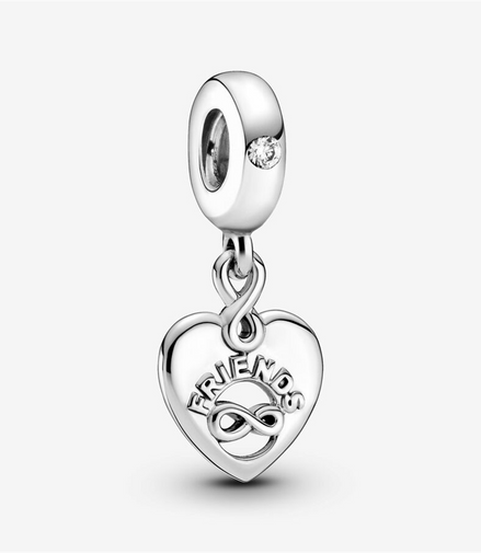 Pandora Moments Friends Forever Heart Dangle Charm