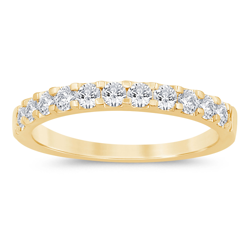 14K Yellow Gold 0.50 CTW Diamond Half Eternity Band