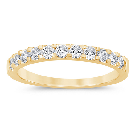 14K Yellow Gold 0.50 CTW Diamond Half Eternity Band