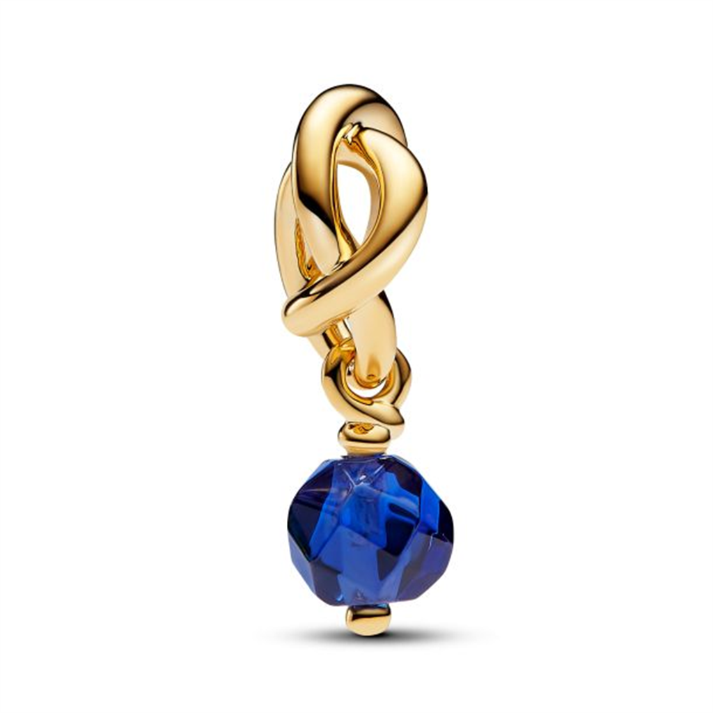 Pandora Moments September Birthstone Faceted Blue Eternity Circle Dangle Charm