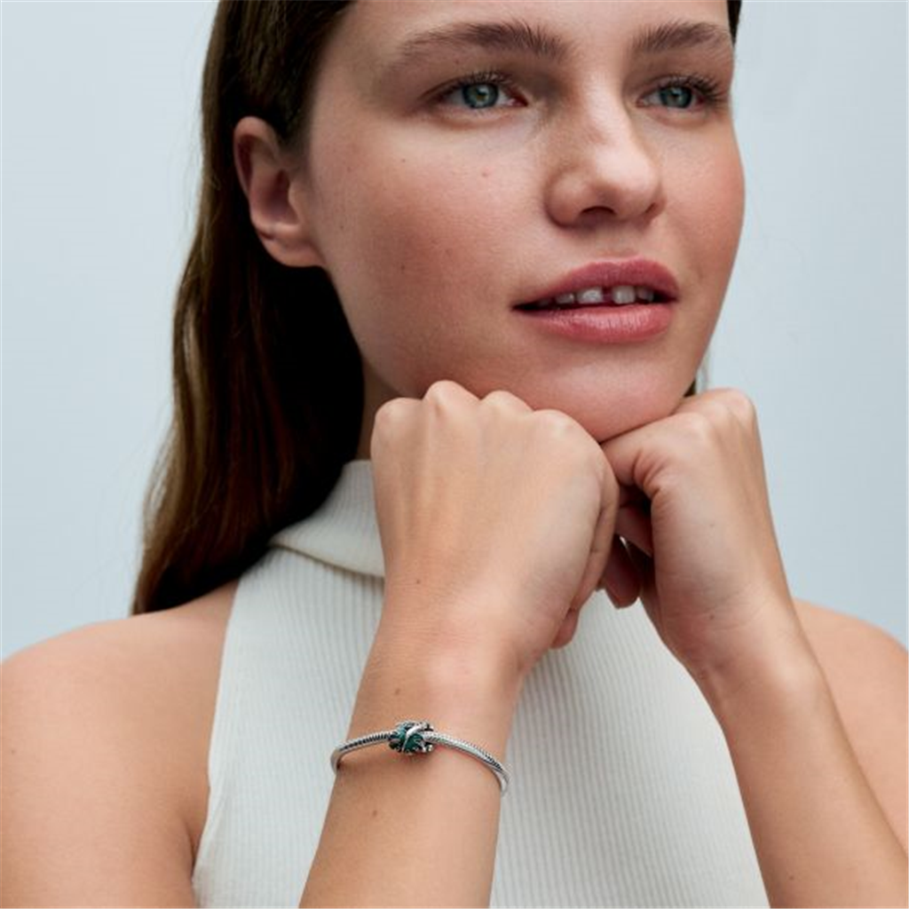 Pandora Moments Green Monstera Leaves Charm