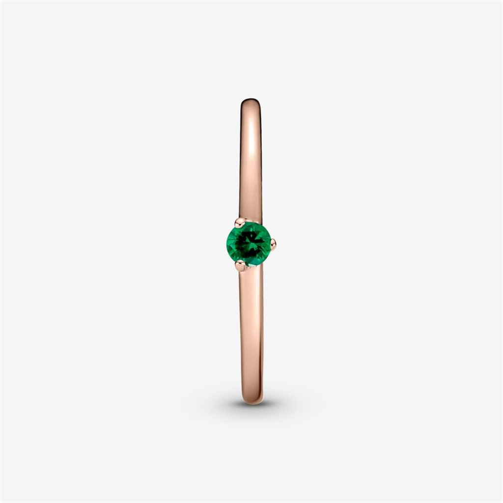 Pandora Timeless Green Solitaire Ring Size 7