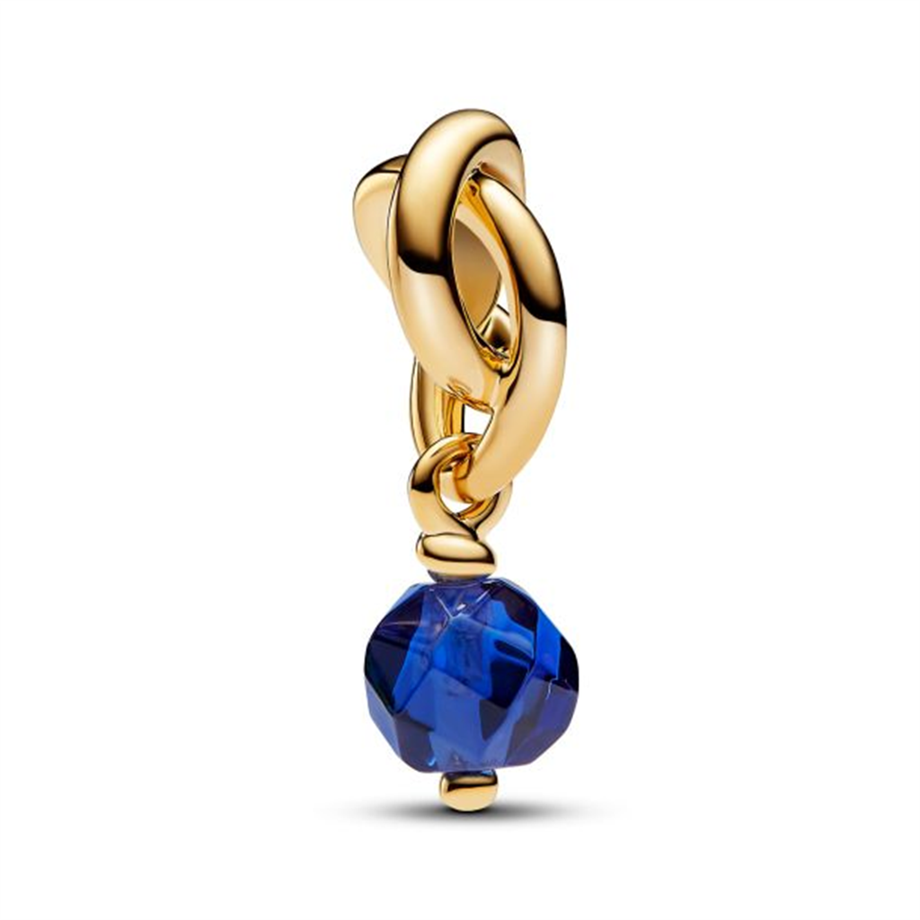 Pandora Moments September Birthstone Faceted Blue Eternity Circle Dangle Charm