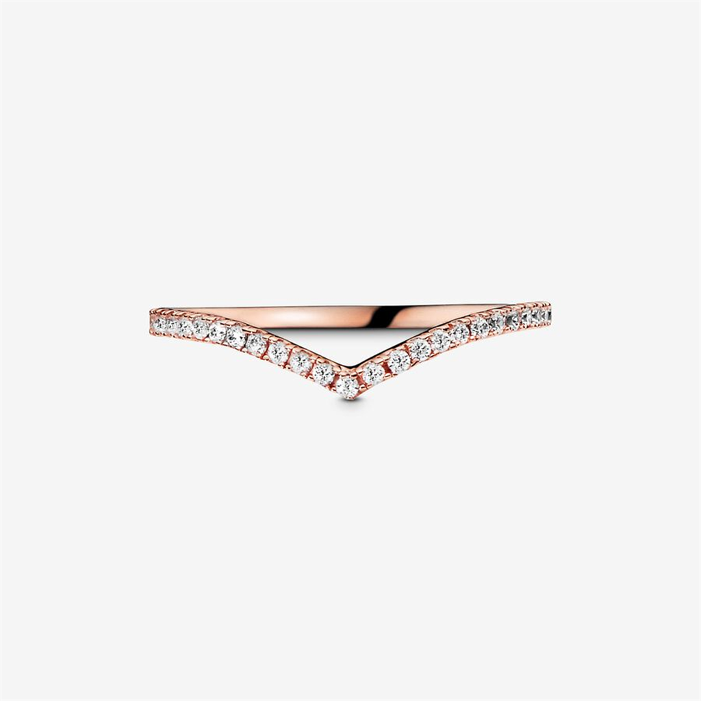 PandoraTimeless Sparkling Wishbone Ring Size 3.5