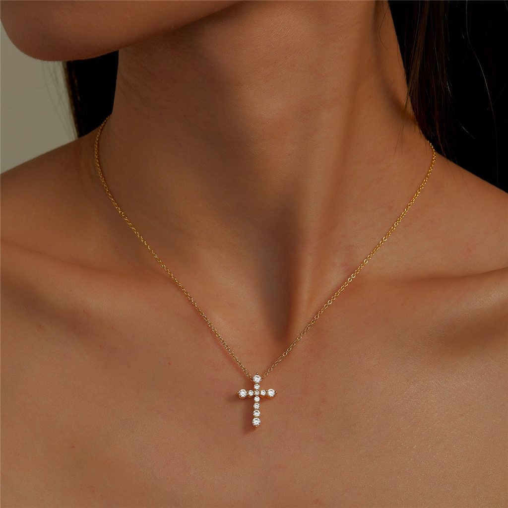 Lafonn 0.67 CTW Simulated Diamond Cross Pendant Necklace