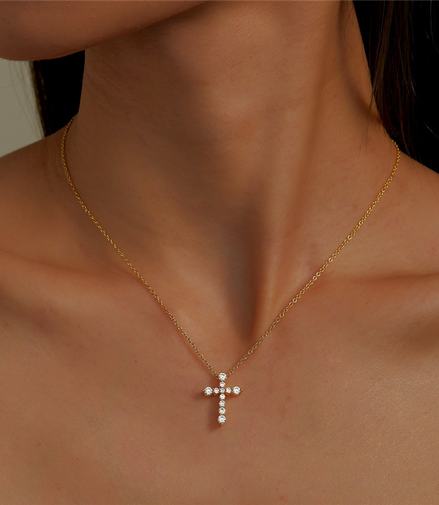 Lafonn 0.67 CTW Simulated Diamond Cross Pendant Necklace
