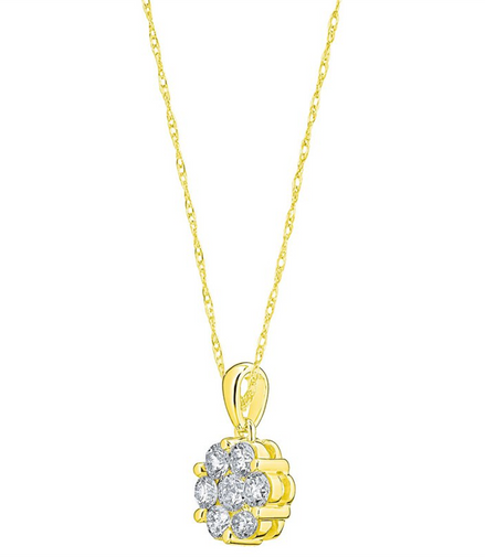 Shefi 14K Yellow Gold And Diamond Bouquet™ Cluster Pendant Necklace