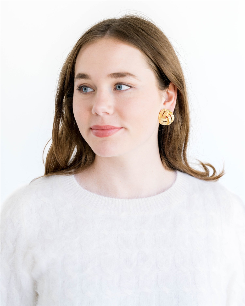 Susan Shaw Triple Gold Plated Joan Stud Earrings