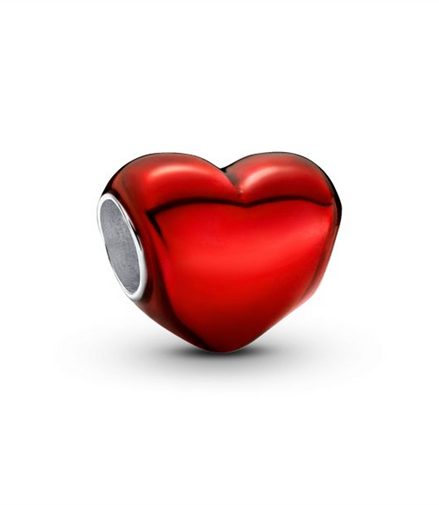 Pandora Moments Metallic Red Heart Charm