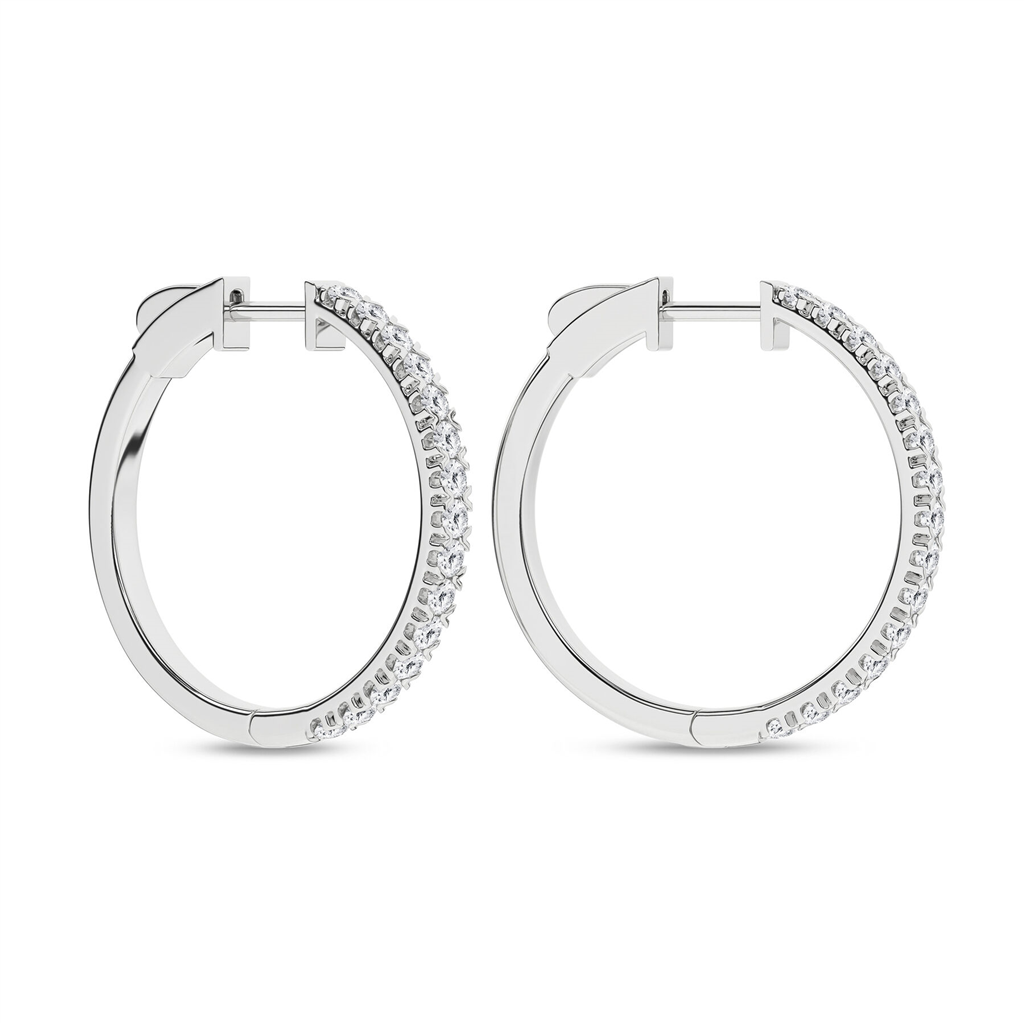 Revelation 14K Gold 2 CT Lab Grown Diamond Hoop Earrings