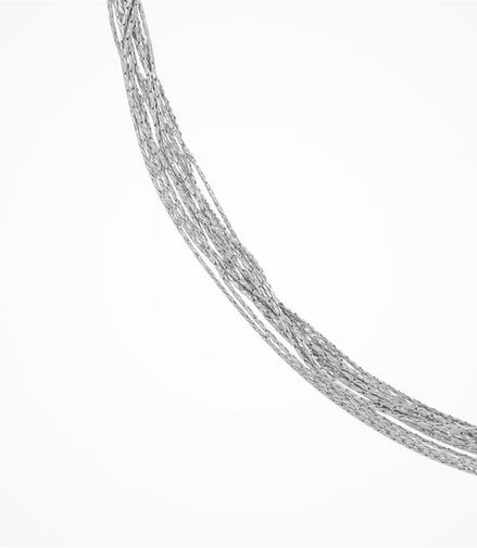 Desmos Rhodium Plated Spark Necklace