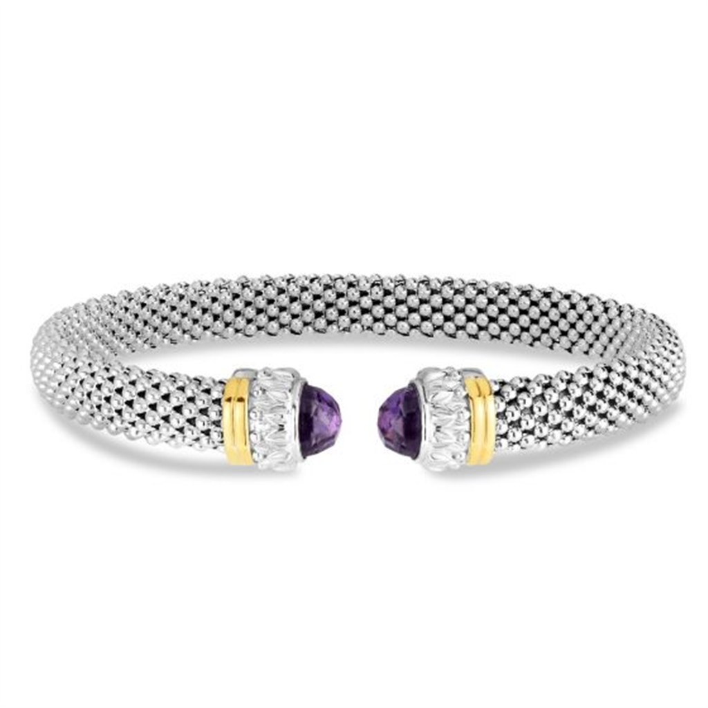 Phillip Gavriel Ladies Amethyst Popcorn Renaissance Cuff