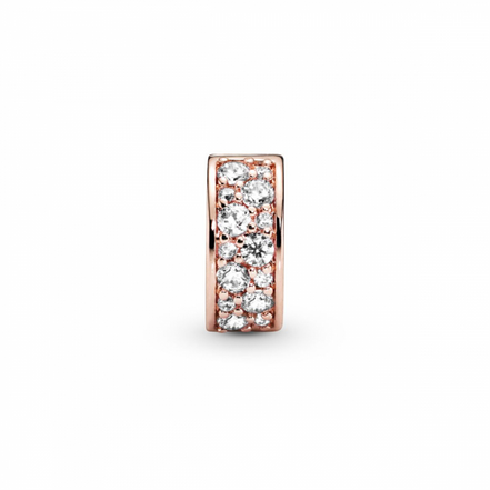 Pandora Moments Rose Clear Pavé Clip Charm