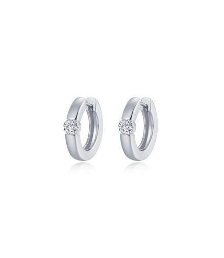 0.34 CTW High Polished Huggie Earrings