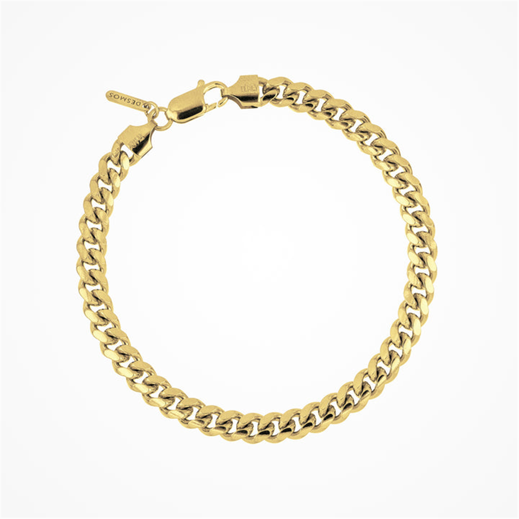 Desmos Men's 18K Gold Plated Bombe Bracelet 8