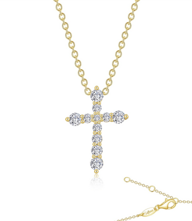 Lafonn 0.67 CTW Simulated Diamond Cross Pendant Necklace