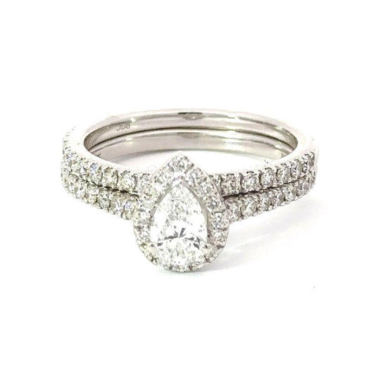 Diamond Engagement Ring and Wedding Band Set