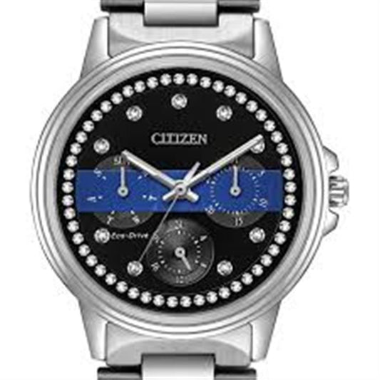 Citizen Mens First Responder Blue Line Chronograph Eco-Drive Watch
