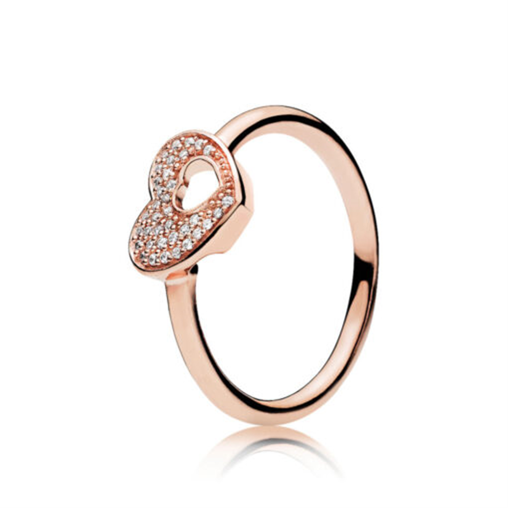 Pandora Timeless Sparkling Heart Ring Size 5
