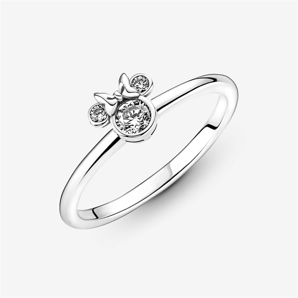 Pandora Disney Minnie Mouse Sparkling Head Ring Size 7