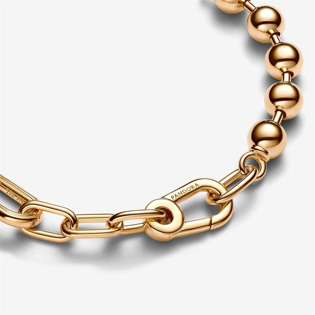 Pandora ME Metal Bead And Link Chain Bracelet Size 4