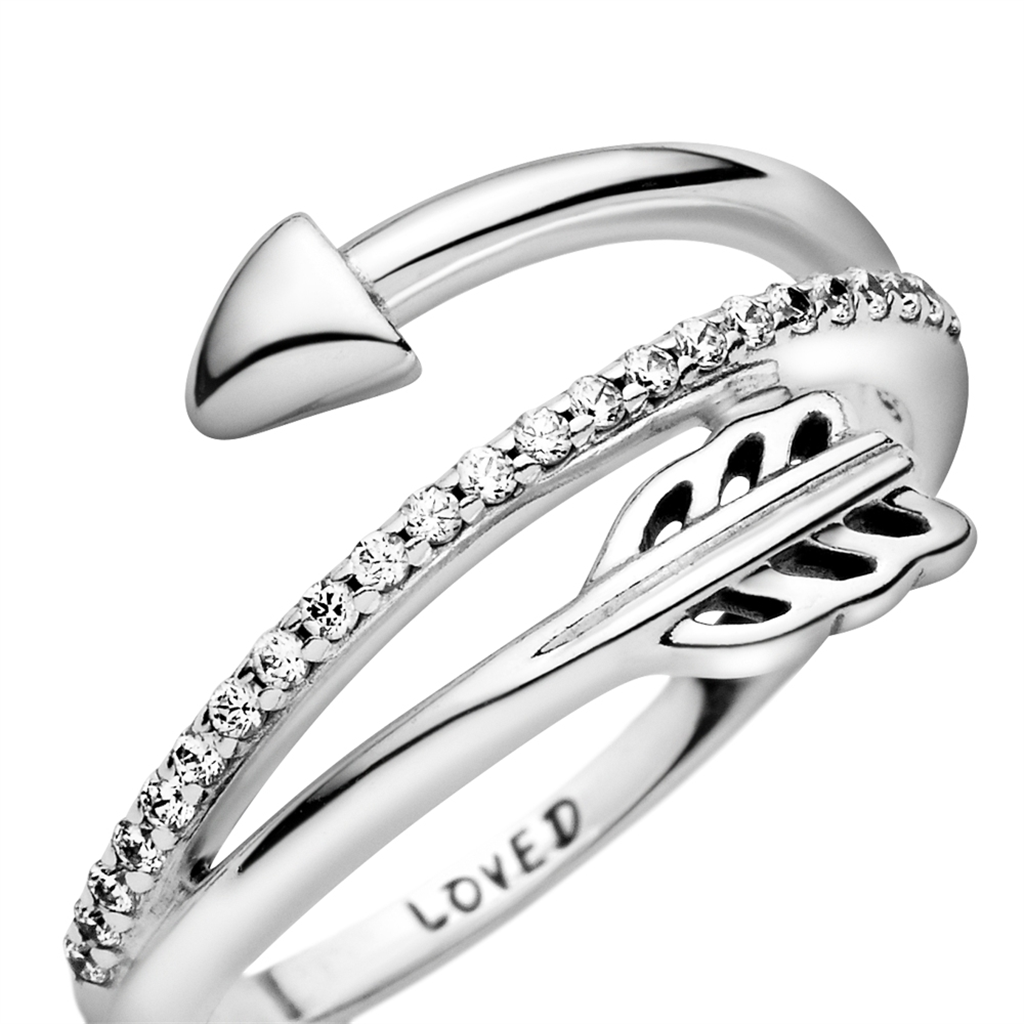 Pandora Moments Wrap Around Arrow Ring Size 4.5