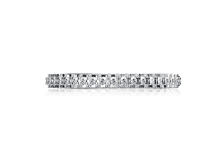 A.JAFFE 14K White Gold And 0.65 CTW Pave' Diamond Band