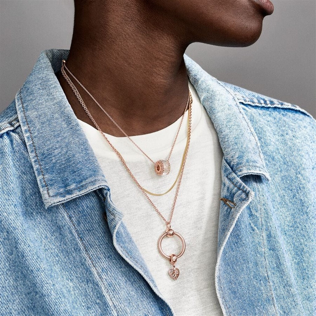 Pandora Moments Adjustable Curb Chain Necklace 60"