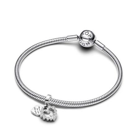 Pandora ME/Moments Sparkling Heart Double Dangle Charm