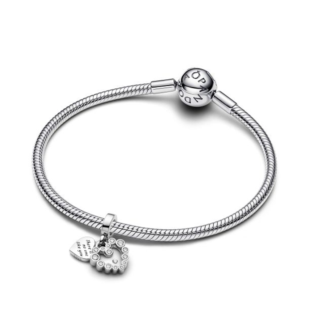 Pandora ME/Moments Sparkling Heart Double Dangle Charm