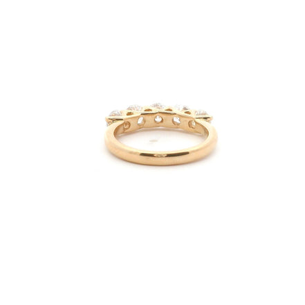 14K Yellow Gold 2 CTW Lab Grown Diamond 5 Stone Ring